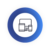 Icono que representa las ventajas de la secretaría virtual. Se ilustra con dispositivos móviles.